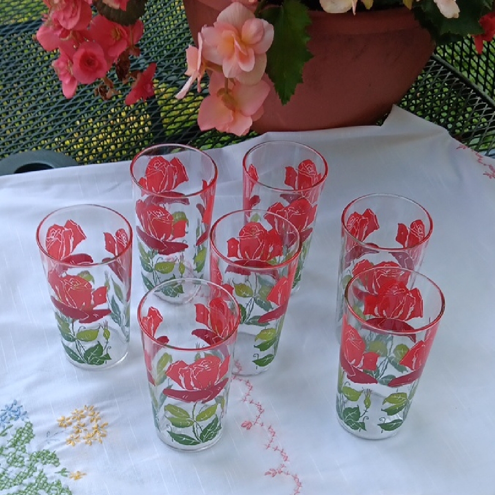 Anchor Hocking Rose Glasses